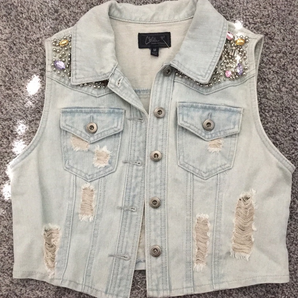 Love Culture Destroy Denim Jacket